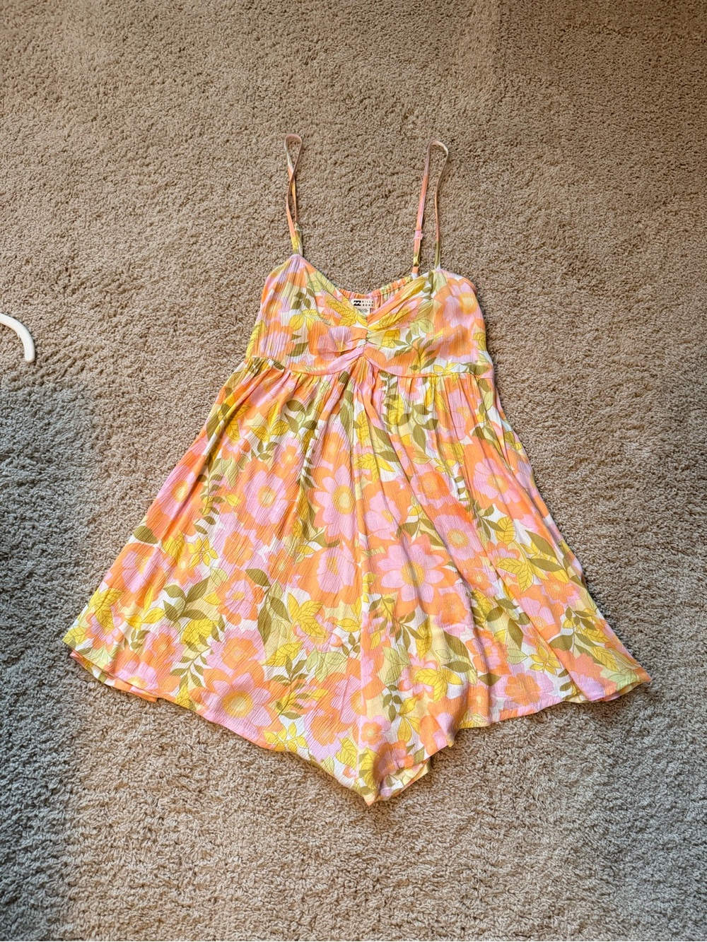 Pink Floral Sundress Romper
